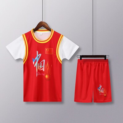 NOVO 24 25 Dječja odjeća odijelo dječak djevojčica Navijači Košarkaški dresovi Kina Lažni komplet dvodijelne uniforme Majice i kratke hlače