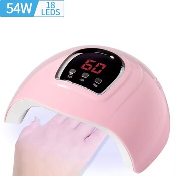 SX4P Μαύρη οθόνη Nail Art Φωτοθεραπείας Μηχανή Quick Dry Baking Lamp Σετ εργαλείων Baked Nails LED Light Dryer Quick Dry 54W