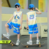 Детско облекло, костюм, момче, момиче, Баскетболни фланелки, комплект фланелки за начално училище, екипна униформа, тренировъчна жилетка