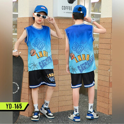 Детско облекло, костюм, момче, момиче, Баскетболни фланелки, комплект фланелки за начално училище, екипна униформа, тренировъчна жилетка