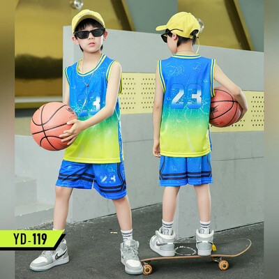 Детско облекло, костюм, момче, момиче, Баскетболни фланелки, комплект фланелки за начално училище, екипна униформа, тренировъчна жилетка
