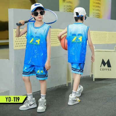 Детско облекло, костюм, момче, момиче, Баскетболни фланелки, комплект фланелки за начално училище, екипна униформа, тренировъчна жилетка