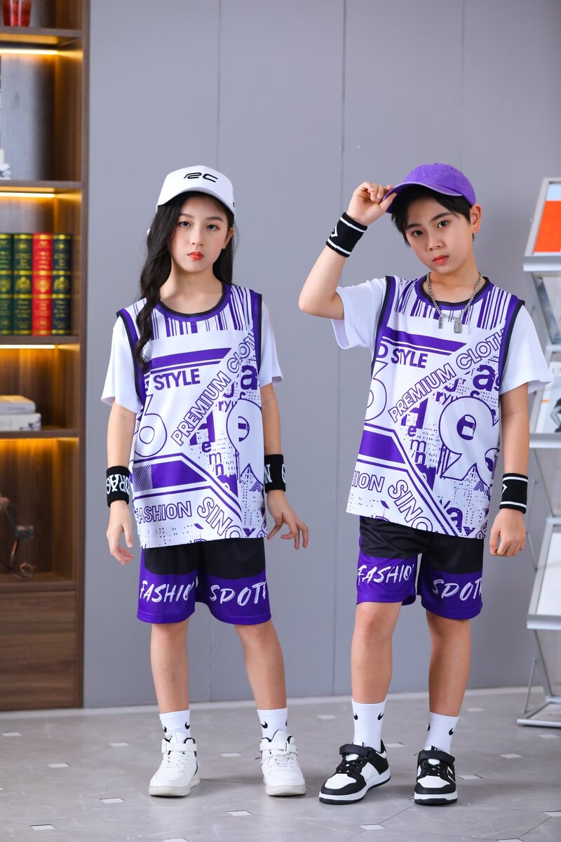 Ново детско облекло костюм бързосъхнещ абсорбиращ потта момчета момичета #Баскетболни фланелки Фалшив комплект униформи от две части първичен sc