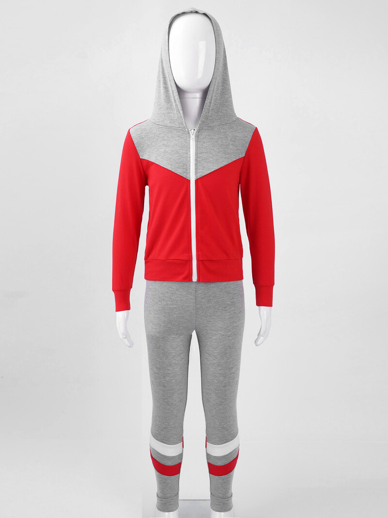 2021 Нови комплекти от две части Детски спортни екипи Спортно облекло Анцуг с преден цип Горнища и панталони с качулка Ежедневни спортни костюми от 2 бр.