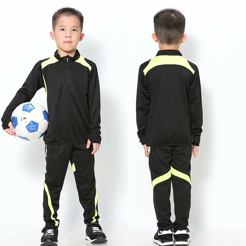 Футболна фланелка с дълги ръкави Комплект за бягане младежки детски футболни тренировъчни униформи Детски футболни анцузи Спортни костюми с панталон