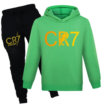 CR7 Series Clothes Детски есенен комплект с качулка Boys Portugal Football 7 Анцуг Спортно облекло Суичъри Панталон Костюм Детско облекло