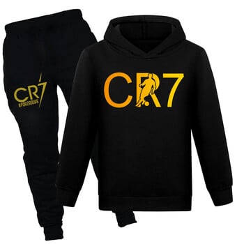 CR7 Series Clothes Детски есенен комплект с качулка Boys Portugal Football 7 Анцуг Спортно облекло Суичъри Панталон Костюм Детско облекло