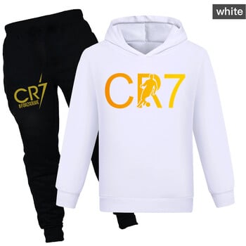 CR7 Series Clothes Детски есенен комплект с качулка Boys Portugal Football 7 Анцуг Спортно облекло Суичъри Панталон Костюм Детско облекло