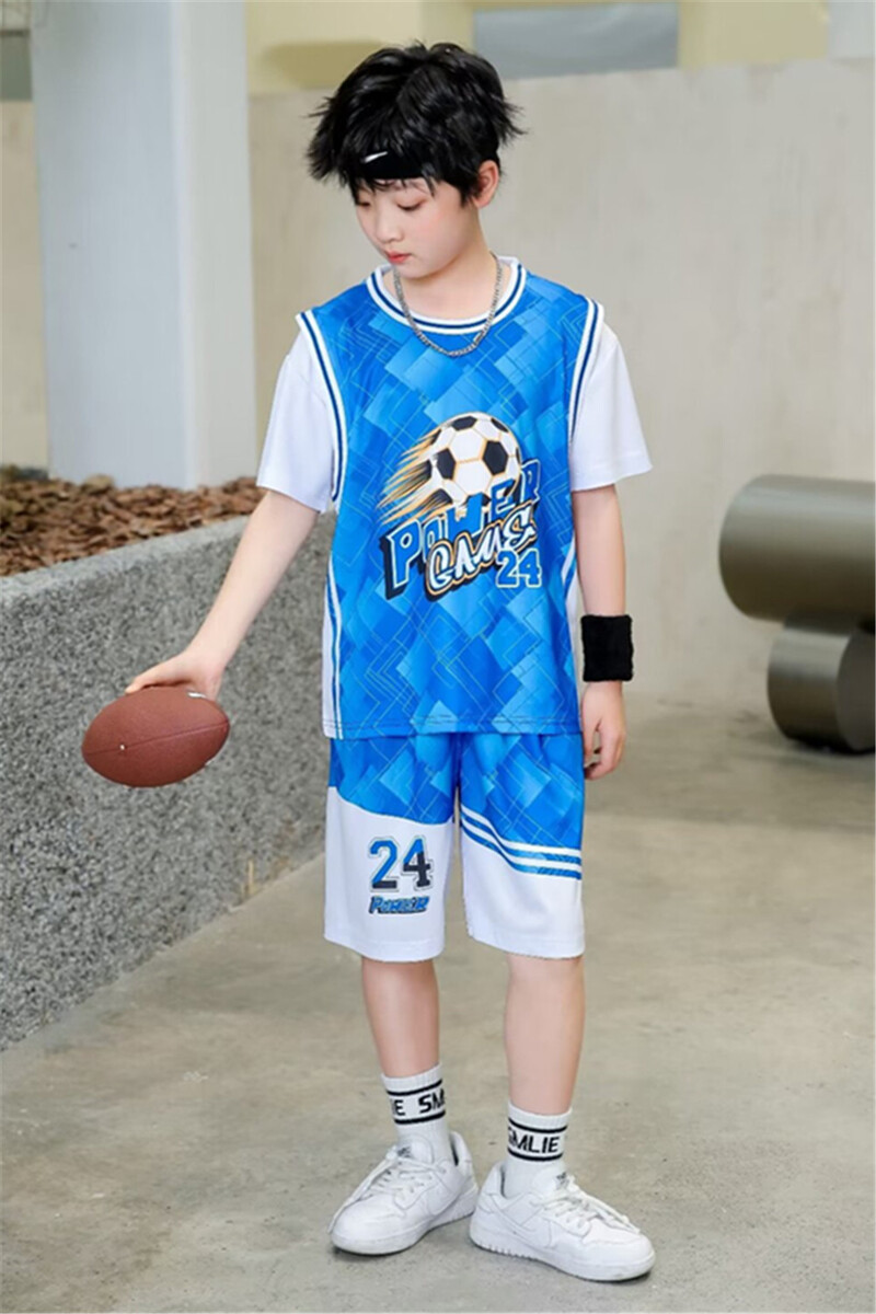 Novi prozračni košarkaški dres 23/24 za dječake i djevojčice koji trče lažni dvodijelni komplet dječje timske uniforme za obuku u osnovnoj školi