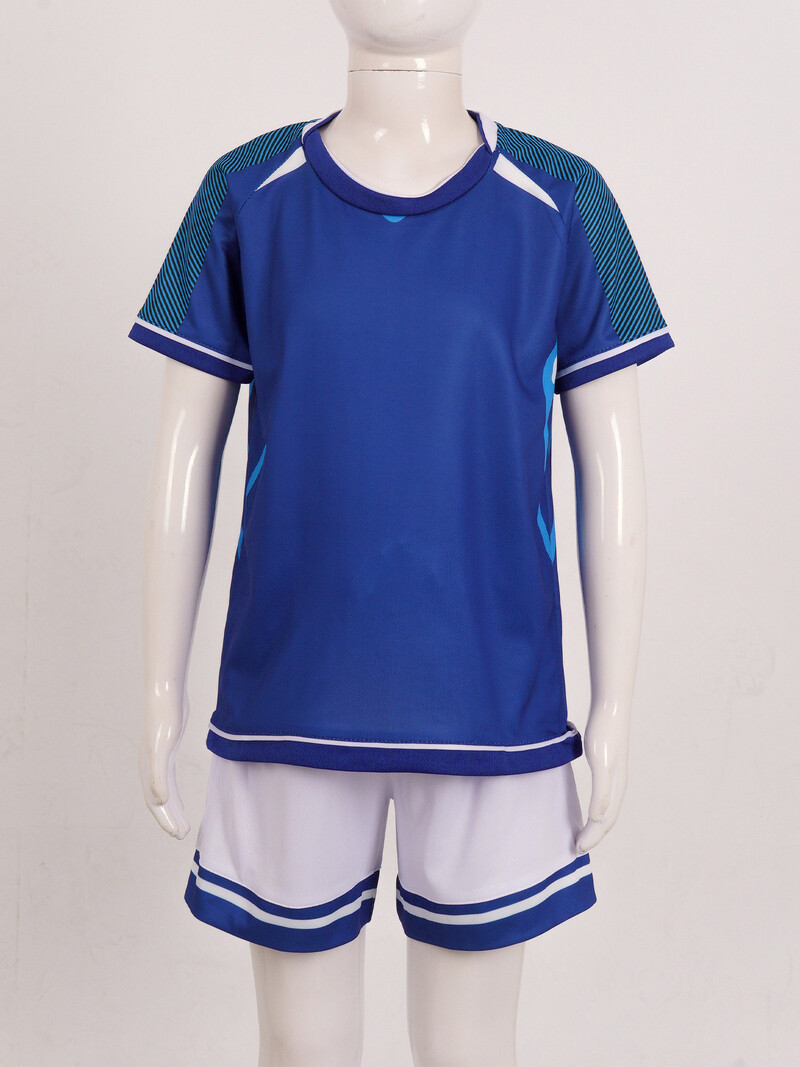 Детски момчешки спортен костюм Тениска с къс ръкав и комплект Футбол Футбол Баскетбол Тренировъчна униформа Джогинг Активен спортен анцуг