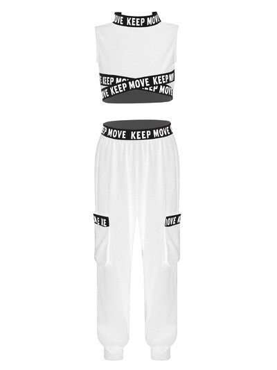 Детски спортен костюм за момичета, без ръкави, ремъци, шевове, изрязани горнища и комплект клинове, анцуг, костюм за фитнес, бягане, танци, тренировъчни екипи