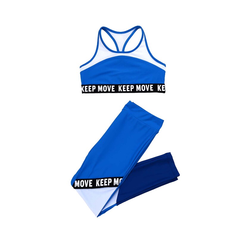 Vaikų mergaičių vasariniai sportiniai kostiumai, tamprūs berankoviai spaudiniai, apatiniai ir antblauzdžiai, vaikų bėgimo treniruoklių salė, sportinė apranga