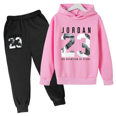 Детски комплект суичъри с анимационни мотиви 3-12 години Момчета Баскетбол Спортно облекло Момичета Спорт Ежедневно Детско облекло