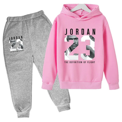 Детски комплект суичъри с анимационни мотиви 3-12 години Момчета Баскетбол Спортно облекло Момичета Спорт Ежедневно Детско облекло