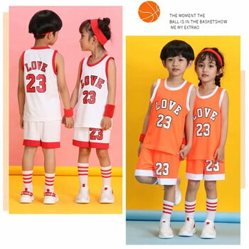 Kid Lsport 23 # Σετ μπάσκετ Meisjes Στολή Μπάσκετ Τζέρσεϋ Ademend Kind Sports Sorts Basketball Team Kleren