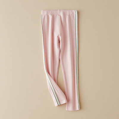 2024 Нови есенни раирани спортни панталони за момичета Детски панталони с широки крачоли със странични райета Детски десен Еластични клинове