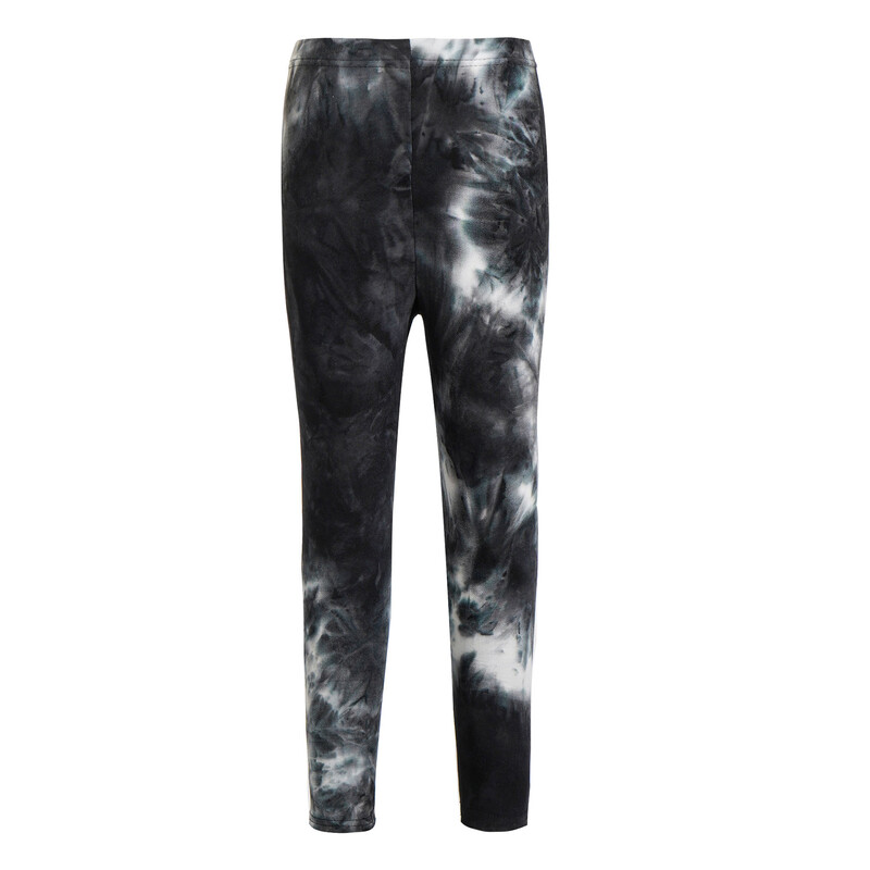 Детски танцови тренировъчни дрехи за бягане Момичета Tie Dye Print Еластична талия Еластичен панталон Slim Fit Клинове Панталони Спортни ежедневни панталони