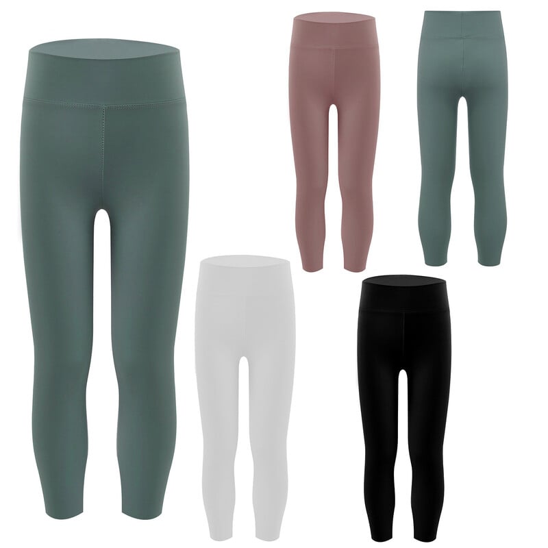 Dječje tajice za djevojčice Dječja odjeća Pamučne jednobojne hlače Ljetne hlače do teleće hlače Tinejdžerske donji dijelovi Sportska odjeća za djevojčice