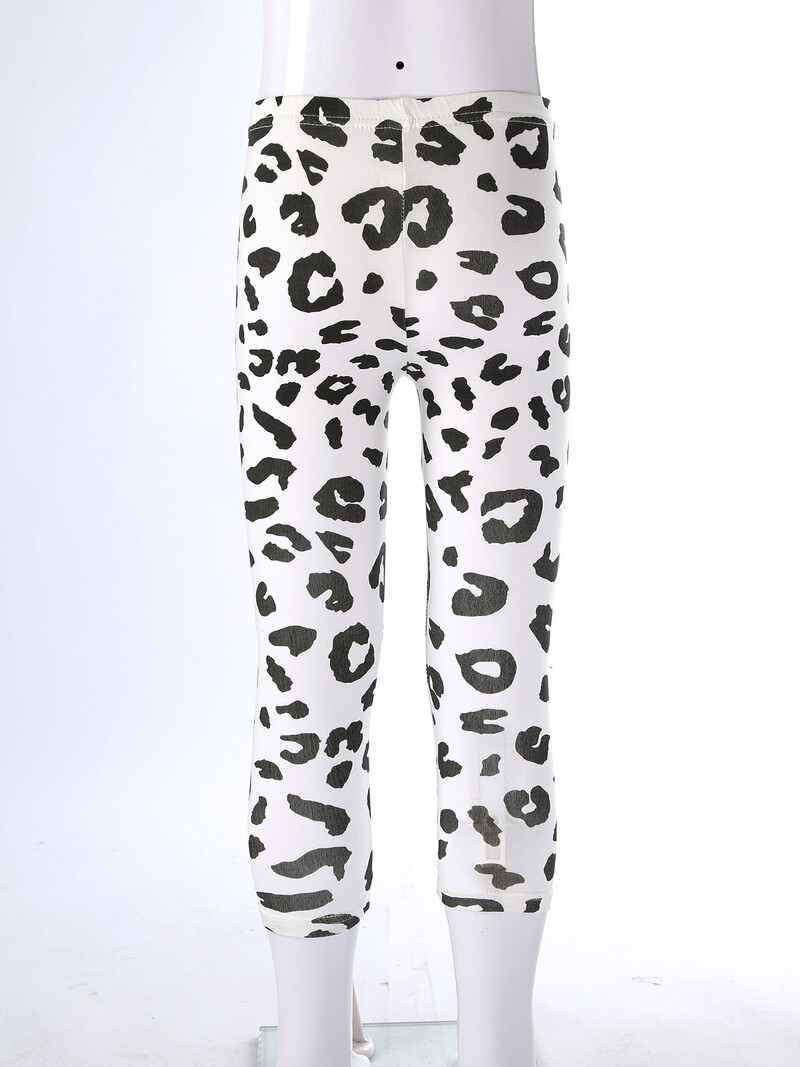 Vaikai Merginos Sportas Fitnesas Antblauzdžiai Medvilninės Vasarinės Tamprios Kelnės Elastingas Juosmuo Vaikų Dėmės Spausdinti Slim Fit Kelnės Kelnės