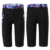 Mergaičių, vaikų bėgimo sportinė apranga Kvėpuojanti aktyvi apranga šortai jogos treniruočių kelnės aukštu juosmeniu Treniruotės bėgimas su dviem šoninėmis kišenėmis