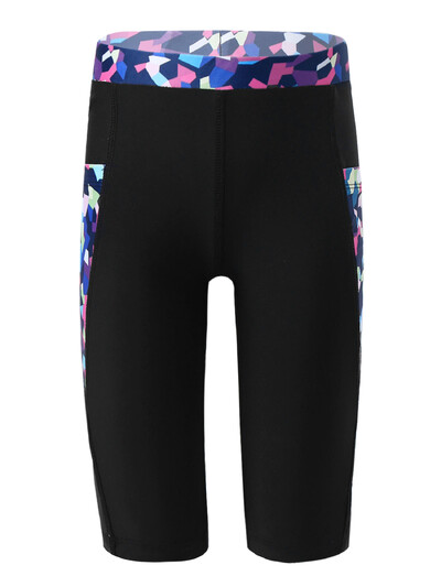 Mergaičių, vaikų bėgimo sportinė apranga Kvėpuojanti aktyvi apranga šortai jogos treniruočių kelnės aukštu juosmeniu Treniruotės bėgimas su dviem šoninėmis kišenėmis