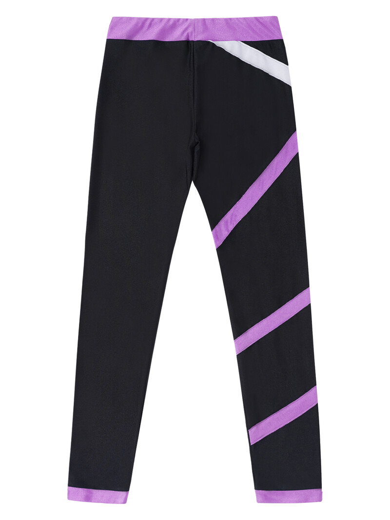 Djeca Djevojčice Hlače za umjetničko klizanje Rastezljive uske tajice za vježbanje Plesne tajice Trening Sportske donji dijelovi Sportska odjeća Aktivna odjeća