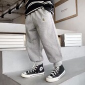 Dječaci Jednobojna slova Tiskana Hlače za trčanje i sportDječje ležerne hlače Vježbanje za fitness Odmor Proljeće/ljeto Tanke tajice