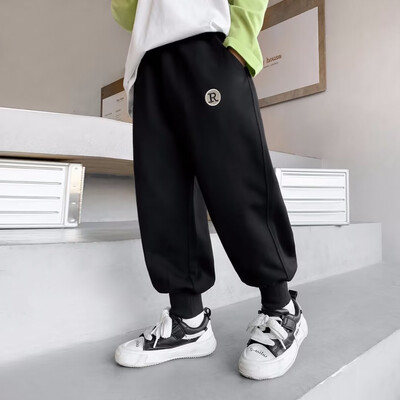 Dječaci Jednobojna slova Tiskana Hlače za trčanje i sportDječje ležerne hlače Vježbanje za fitness Odmor Proljeće/ljeto Tanke tajice