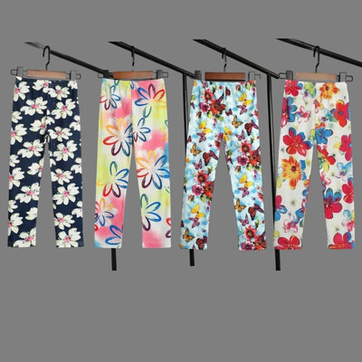 Leggings cu imprimare pentru fete dulci Copii Fete Pantaloni lungi subțiri pentru bebeluși, primăvară, vară, ocazional, elastici, skinny, pantaloni creion, îmbrăcăminte pentru copii