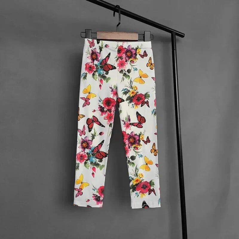 Sweet Girl Tajice s printom Dječje djevojčice Uske duge hlače Dječje proljeće ljeto Ležerne rastezljive uske pencil hlače Dječja odjeća