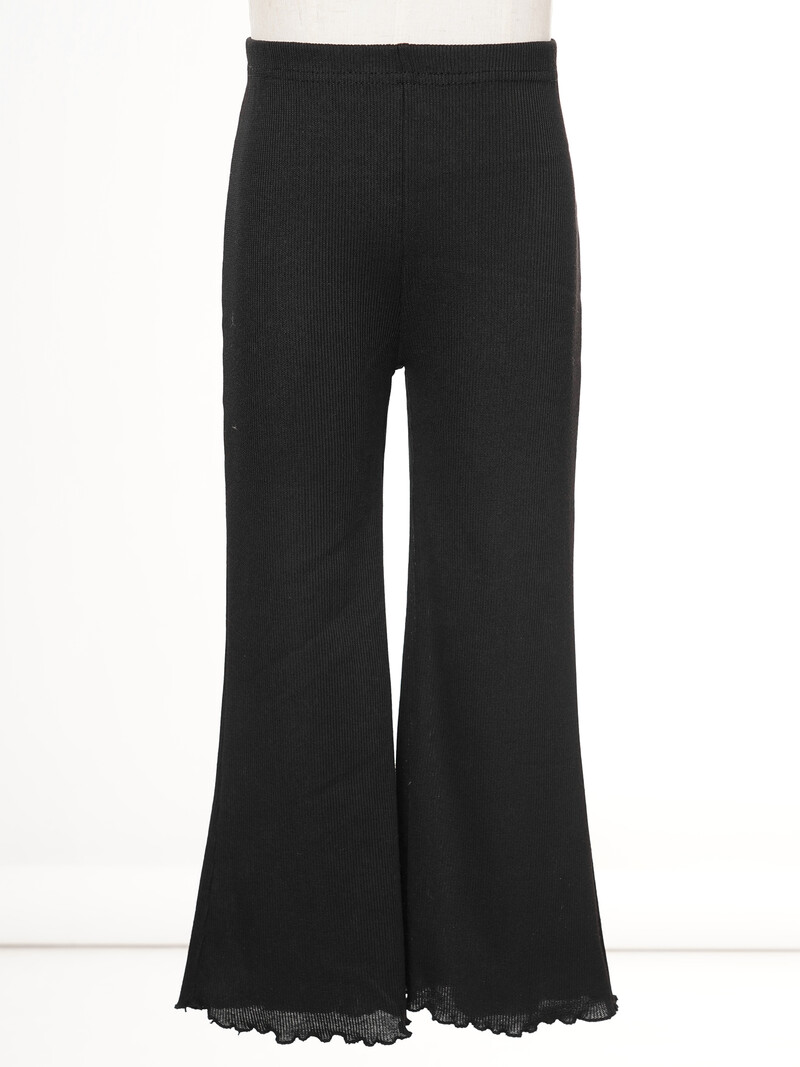 Παιδικά κοριτσίστικα καθημερινά μονόχρωμα παντελόνια με φουσκώματα ελαστική μέση Χαριτωμένο βολάν παντελόνι με καμπάνα με καμπάνα Αθλητικά ρούχα για τρέξιμο