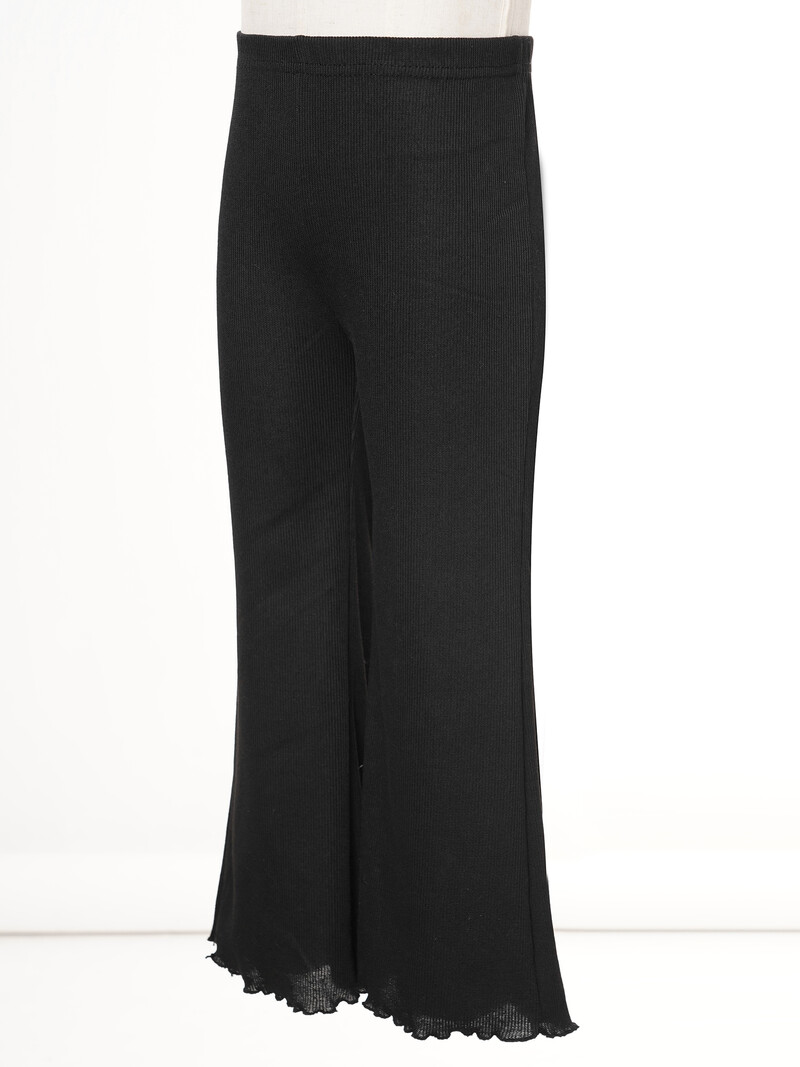 Παιδικά κοριτσίστικα καθημερινά μονόχρωμα παντελόνια με φουσκώματα ελαστική μέση Χαριτωμένο βολάν παντελόνι με καμπάνα με καμπάνα Αθλητικά ρούχα για τρέξιμο