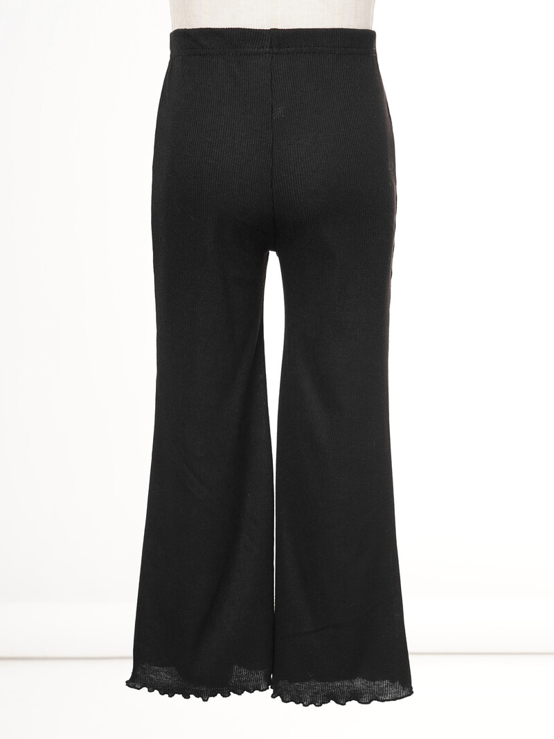 Παιδικά κοριτσίστικα καθημερινά μονόχρωμα παντελόνια με φουσκώματα ελαστική μέση Χαριτωμένο βολάν παντελόνι με καμπάνα με καμπάνα Αθλητικά ρούχα για τρέξιμο