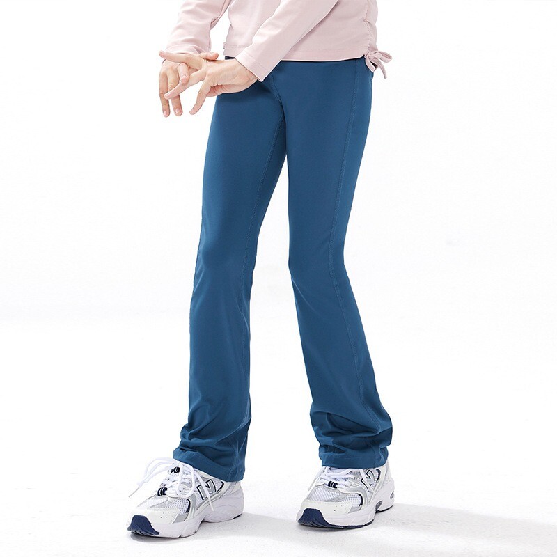 Παιδικό παντελόνι γιόγκα Flare Κοριτσίστικο κολάν Ψηλόμεσο κολάν για χορό για τρέξιμο Παντελόνι Casual Μαλακό παντελόνι γυμναστικής αθλητικής προπόνησης μαύρο