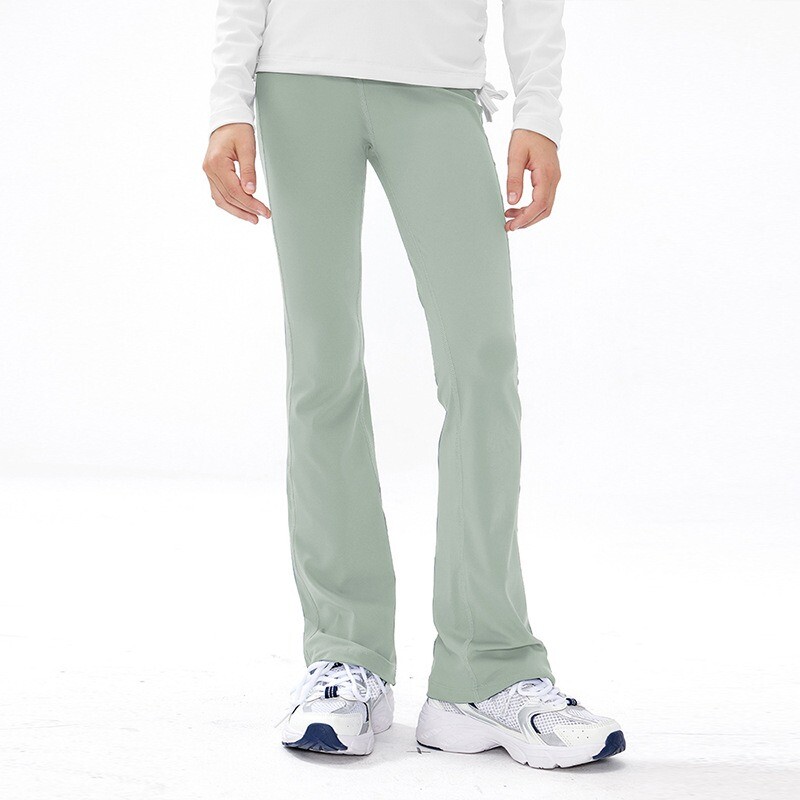 Παιδικό παντελόνι γιόγκα Flare Κοριτσίστικο κολάν Ψηλόμεσο κολάν για χορό για τρέξιμο Παντελόνι Casual Μαλακό παντελόνι γυμναστικής αθλητικής προπόνησης μαύρο