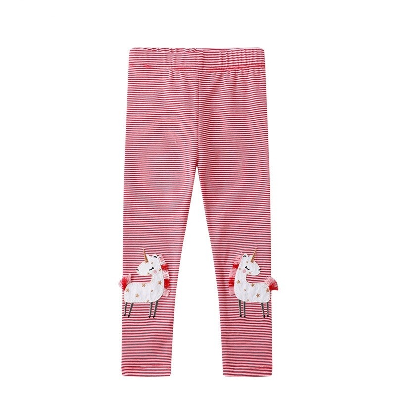 Κοριτσίστικα κολάν 2-7 ετών Βαμβακερά νήπια Βρεφικά στενά παντελόνια με ριγέ Παιδικά παντελόνια Κέντημα κινουμένων σχεδίων Παιδικά στενά σώβρακα