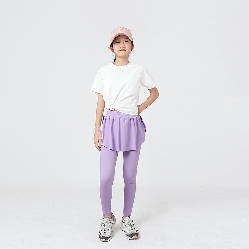 Κοριτσίστικα κολάν ψηλόμεσο τρέξιμο σπορ μακρύ καλσόν Παντελόνι ελαστικό χαριτωμένο άνετο παιδικό τένις γκολφ αθλητικά σκόρτσ για παιδιά