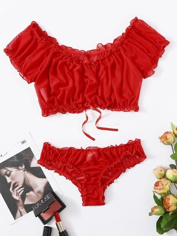 Ženske seksi pidžame Prozirne mrežaste pidžame Popularno prodavano seksi donje rublje u Europi i Americi na Amazonu Veliki dvodijelni set navlaka za bedra