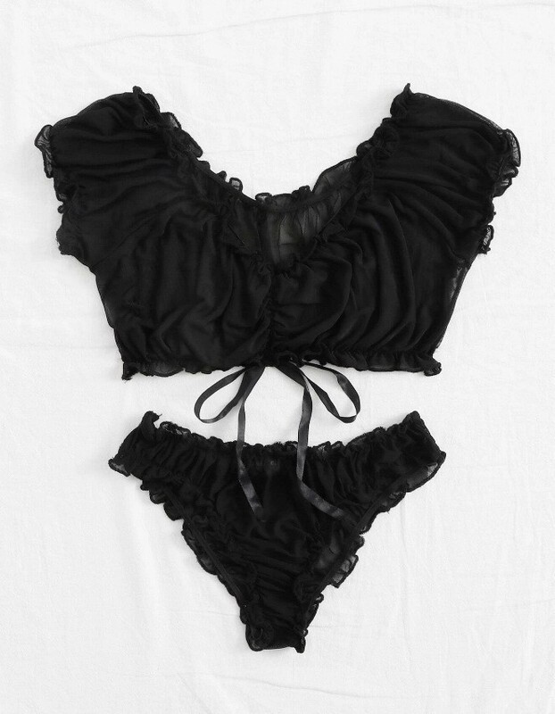 Ženske seksi pidžame Prozirne mrežaste pidžame Popularno prodavano seksi donje rublje u Europi i Americi na Amazonu Veliki dvodijelni set navlaka za bedra