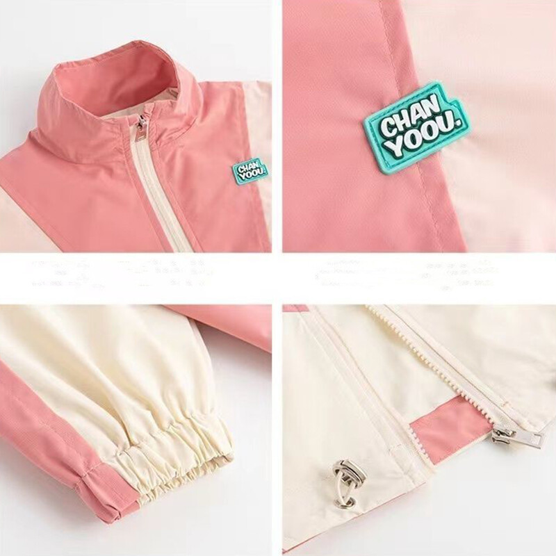 Μαλακές καμπαρντίνες Ανοιξιάτικο μπουφάν μόδας για κορίτσια Φθινόπωρο Παιδικό Colorblocking φερμουάρ Εξωτερικά ρούχα μπέιζμπολ για εξωτερικούς χώρους Αθλητικά ρούχα Νέα