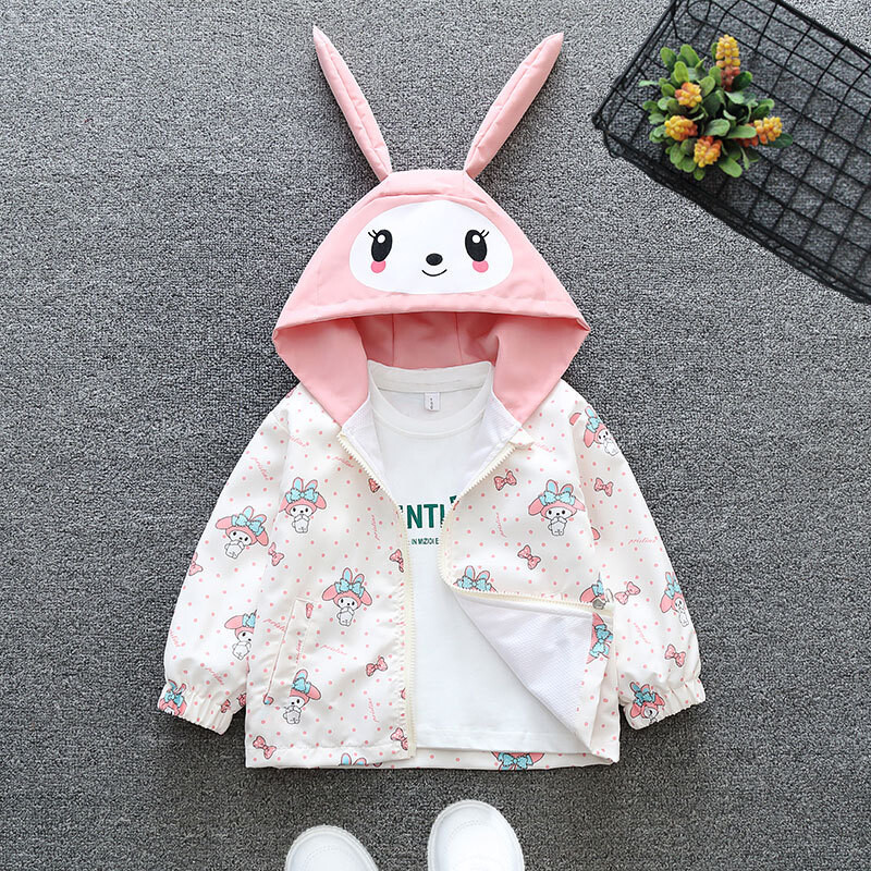 Μπουφάν εξωτερικού χώρου Γελοιογραφία Κορίτσια Πεζοπορία Κάμπινγκ Εξωτερικά Ενδύματα Αντιανεμικό Αδιάβροχο Παλτό με κουκούλα Μπέιζμπολ Ομοιόμορφα Παλτό Ενδύματα με φερμουάρ