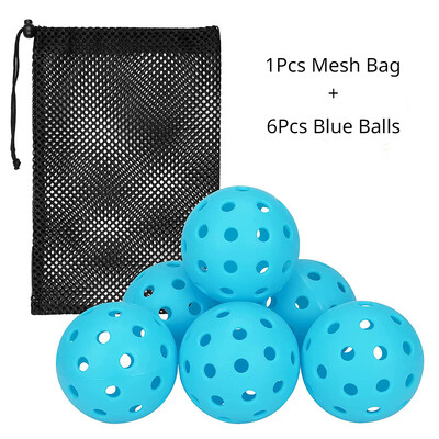 6/12 kom Pickleball Lopta za kriket s mrežastom vrećicom 40 rupa za vanjske turnire u zatvorenom prostoru Natjecateljska lopta Izdržljiva elastičnost Pickleballs