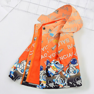 2024 New Teenager Outdoor Warm Outerwear Αθλητικά Ενδύματα Παιδικά Μπουφάν πεζοπορίας Φερμουάρ Μπέιζμπολ Στολή παλτό με κουκούλα αντιανεμικό
