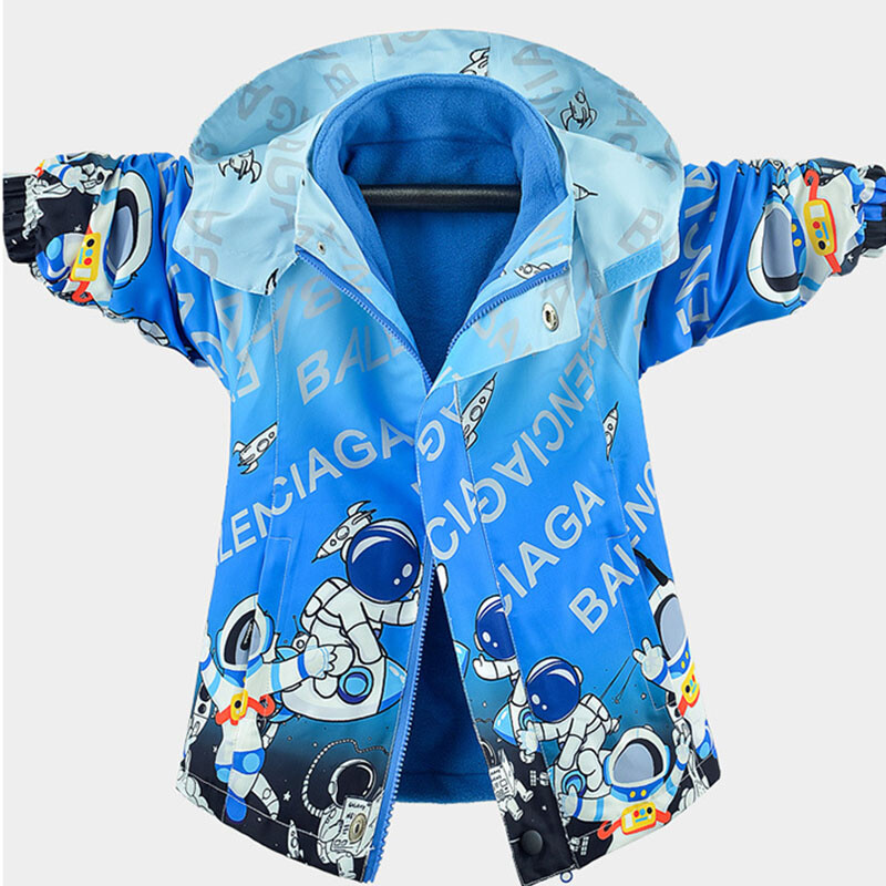 2024 New Teenager Outdoor Warm Outerwear Αθλητικά Ενδύματα Παιδικά Μπουφάν πεζοπορίας Φερμουάρ Μπέιζμπολ Στολή παλτό με κουκούλα αντιανεμικό