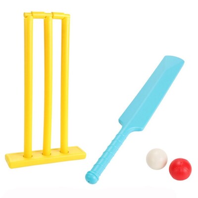 Plastic Exercițiu Echipament Sportiv Set Cricket Copii Jocuri de Plajă Pălele de crochet Placă dură