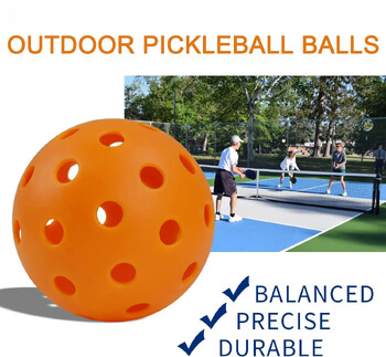 6/12/24Pcs Pickleball 74MM TPE 40 дупки Outdoor Pickleballs 26g Outdoor за състезание Pickleball Packes of Pickleballs