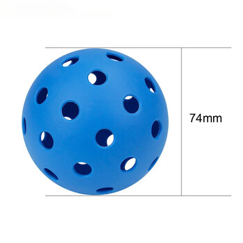 6/12/24Pcs Pickleball 74MM TPE 40 дупки Outdoor Pickleballs 26g Outdoor за състезание Pickleball Packes of Pickleballs