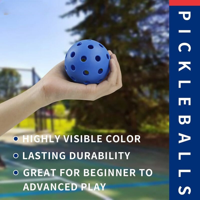 6/12/24Pcs Pickleball 74 MM TPE 40 rupa za vanjske kuglice za kiseljenje 26 g za vanjske igre za natjecanje Paketi kuglica za kiseljenje