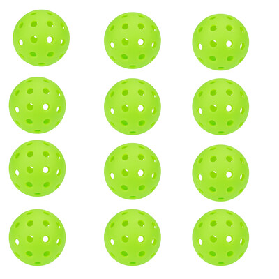 12 komada šarenih Pickleball 40 rupa i 26 rupa Izdržljive Pickleballs za trening i natjecanje za igru na otvorenom u zatvorenom prostoru