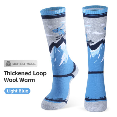 WEST BIKING Zimske termo dječje skijaške čarape Pamučne deblje tople sportske čarape Snow Boy Biciklističke skijaške čarape Dječje termo čarape